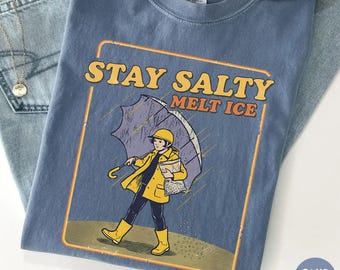 Subtle Anti Ice Stay Salty Protest T-Shirt, Keep Ice Out, Pro Immigration, Anti Trump Shirt