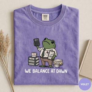 Funny Accounting Shirt, Accountant Gift, Bookkeeper Apparel, Finance Tshirt, CPA Clothing, Tax Season Top Violet