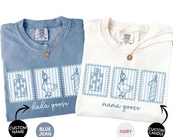 Custom Silly Goose Birthday Comfort Colors® Shirt, Family Matching Shirts, Funny Goose Party Outfit