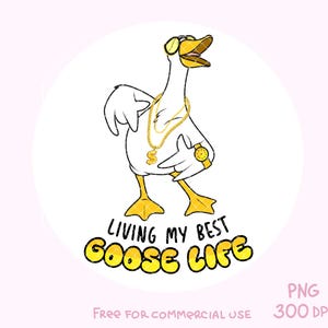 Rich Silly Goose PNG, Funny Goose design, funny Goose shirt, silly goose clipart png, trending Silly Goose, funny quote png, cute geese png