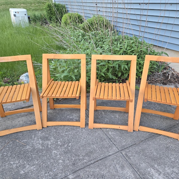 Aldo Jacober Trieste MCM Folding chairs.