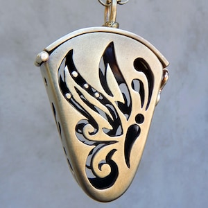 Butterfly Locket Necklace, Chakra Stones, Handpierced NuGold Jewelry