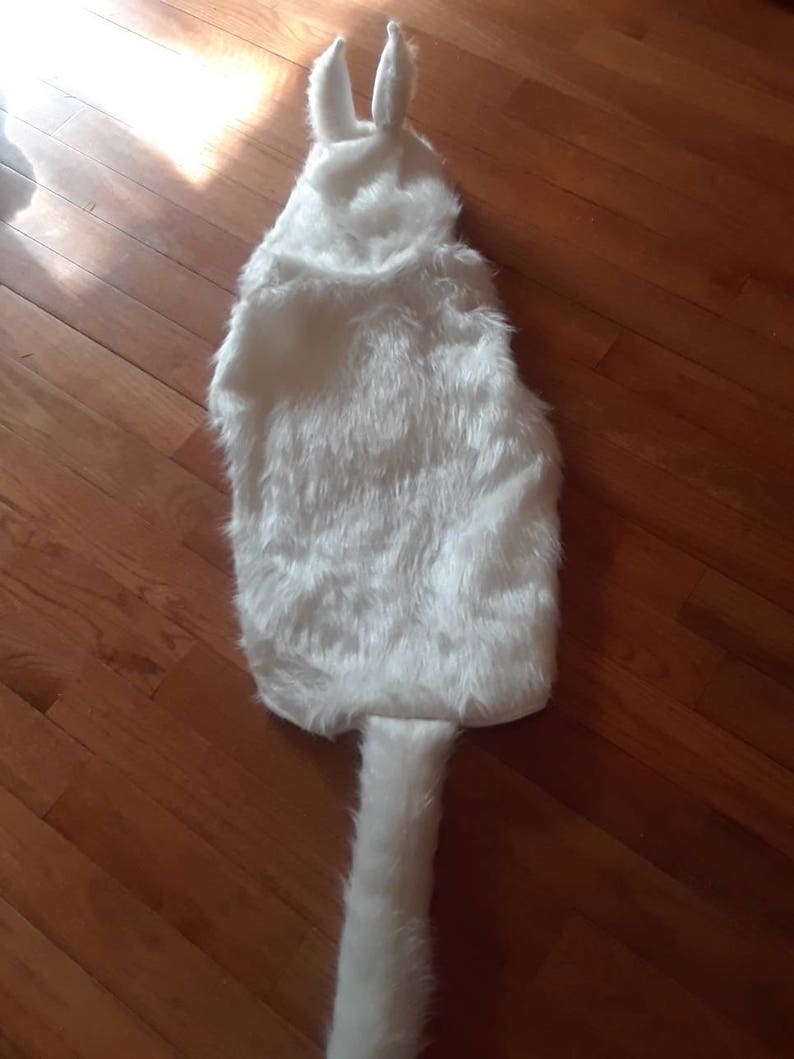 White wolf As seen on New Day 5 and Q13 Morning news dog Halloween costume cat costume pet costume coat jacket warm holidays hoodie custom