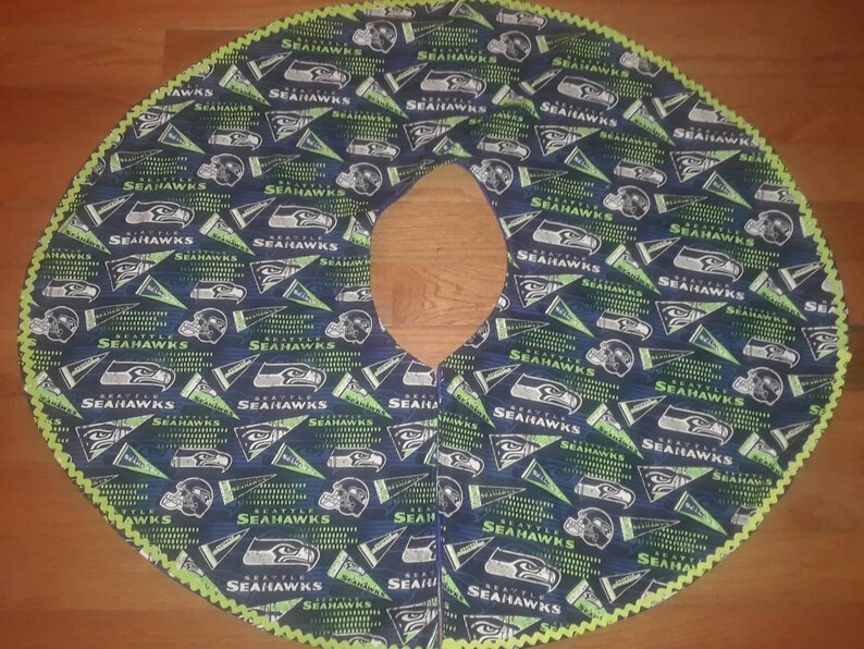 Seattle Seahawks Christmas Tree Skirts home decor Holidays gift Christmas gift 12th man football