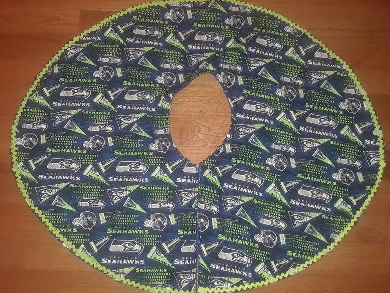 Seattle Seahawks Christmas Tree Skirts home decor Holidays gift Christmas gift 12th man football
