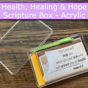 Health & Healing Scripture Cards Box - Acrylic Keepsake