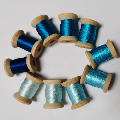 7 Spools Natural Mulberry Silk Embroidery Threads Floss DIY Etsy