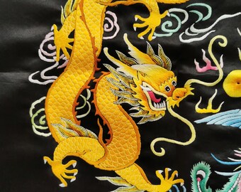 中国の手作りシルク刺繍アート龍と鳳凰の絵画 - Etsy 日本