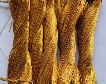 5 skeins Chinese Hand Embroidery gold metallic threads 65M per skein