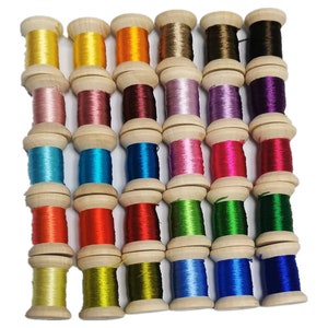 30 spools Chinese natural mulberry silk embroidery threads floss DIY craft