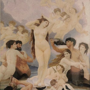 Collectible Chinese Suzhou handmade silk art embroidery painting wall decor Birth of Venus