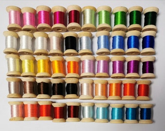 50 spools natural mulberry silk embroidery threads floss DIY craft