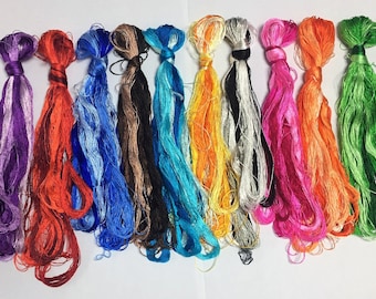 50 colors Hand-dyed 100% natural mulberry silk embroidery floss threads for hand embroidery DIY Craft