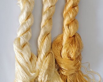 3 skeins Untwisted Chinese natural mulberry silk embroidery threads floss 440m per skein 46#