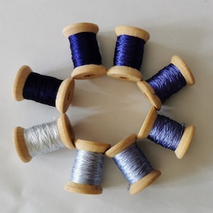 8 spools natural mulberry silk embroidery threads floss DIY craft 81#