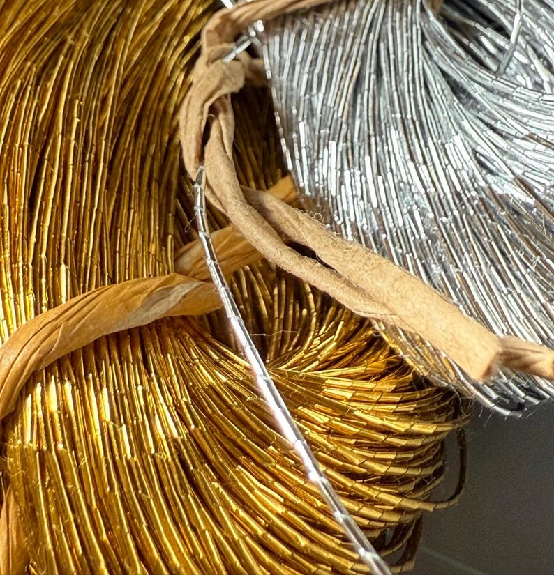 Magic Silver Thread 5 Skeins Chinese Hand Embroidery Silver Metallic Threads 65M per Skein ...