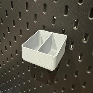 Contenitore portaoggetti Ikea Skadis a 2 scomparti / Vari colori / Accessori per pannelli forati per vari oggetti / Portautensili, pilastri, penne