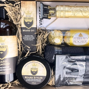 Scatola Spa per barba personalizzata da uomo, regalo per la festa del papà, regalo per l'Eid, scatola regalo di compleanno per lui, regalo per la cura della persona, regalo di Natale per lui, Hajj Mubarak
