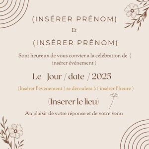 carte d’invitation minimaliste