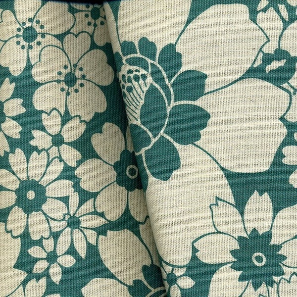 Tween Fresh Flowers Teal-Fat Quarter-EK-QS29115A