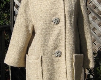 Jackie Kennedy Wool Swing Coat Jacket