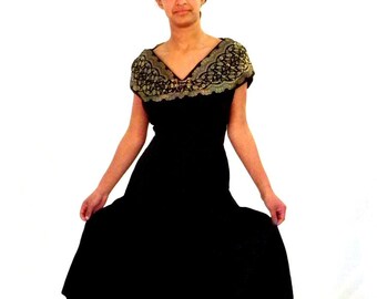NEW LOWER PRICE Fit and Flare Mid Century Modern Dress 1950's