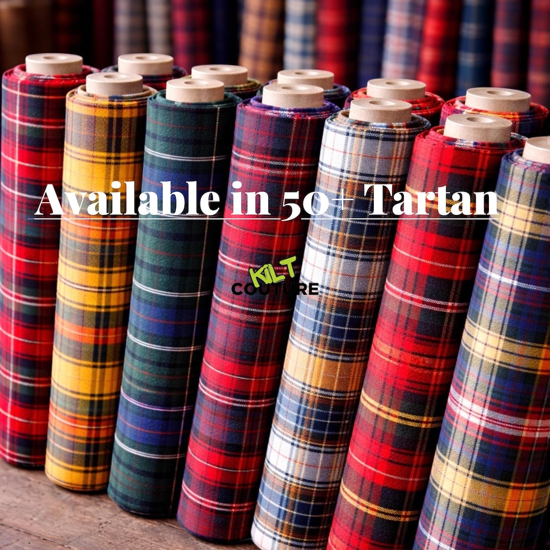 Scottish Tartan Fabric by the Yards 54" Wide Acrylic Wool Material ...