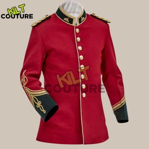 Red Zulu War British Vintage Officers Jacket Unisex Circa Jacket 1879 British Anglo Tunic