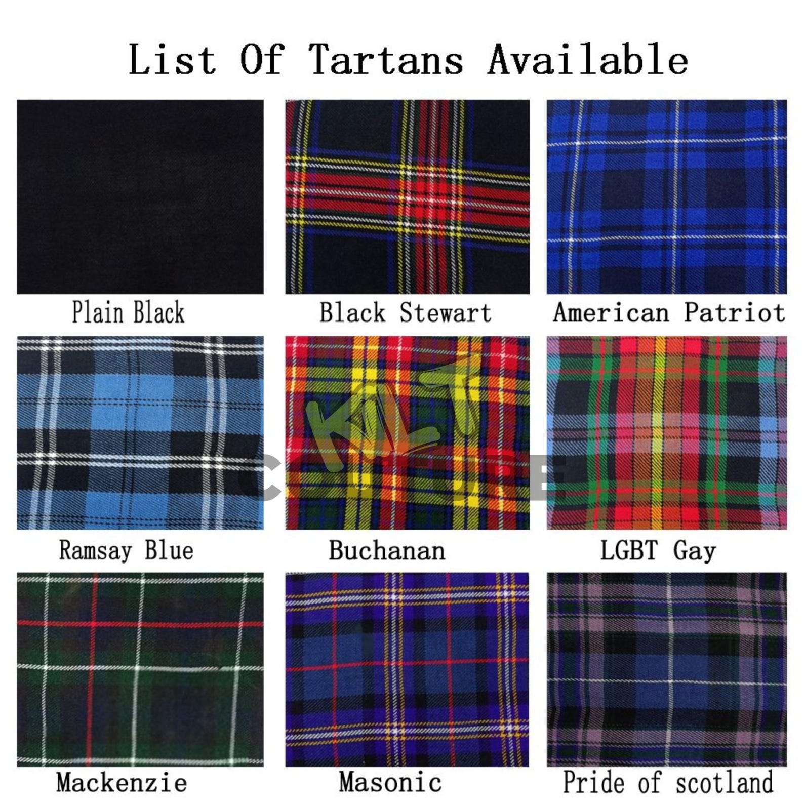 Scottish Tartan Fabric by the Yards 54" Wide Acrylic Wool Material ...