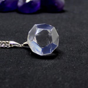 Clear Quartz Dodecahedron Necklace