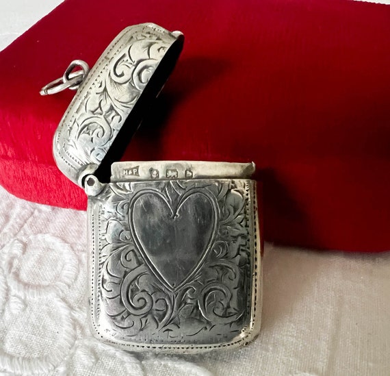 Victorian English Sterling Silver Vesta Pendant w… - image 2