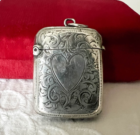 Victorian English Sterling Silver Vesta Pendant w… - image 4