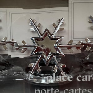 Coffret vintage à la retraite PIER ONE flocon de neige, porte-cartes de visite, étoile argentée, vaisselle de fête Pretty - K