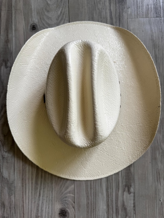 Justin 10X Straw Cowboy Hat Size 7 1/4 58cm Cattleman Crease  display picture 1