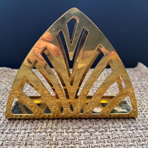 Art Deco Messing Serviettenhalter Geometric Burst Jugendstil Modern Decor Gold - K