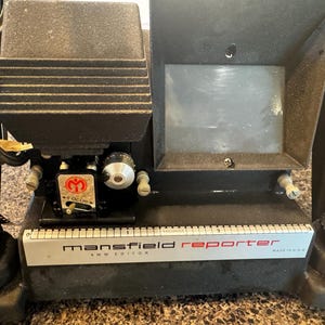 Vintage Mansfield Reporter 8mm Film Editor Viewer – Working Light – Manual Reel Operation – Mid Century Movie Editing Tool – Made in USA -k