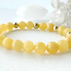 Yellow Calcite Bracelet, Calcite Bracelet, Beaded Bracelet, Gift for Her, Calcite Gemstone Bracelet