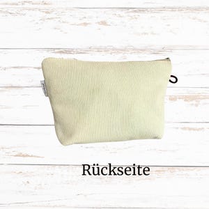 Kulturbeutel Baumwolle/Cord – handgemachter Kulturbeutel Damen – Kosmetiktasche Stoff mit Reissverschluss -Geschenk für Sie bild 5