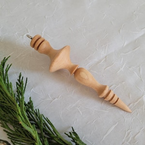 Hand Turned Wooden Christmas Tree Ornament, Cherry Wood Holiday Decor, Lathe Turned Ornament