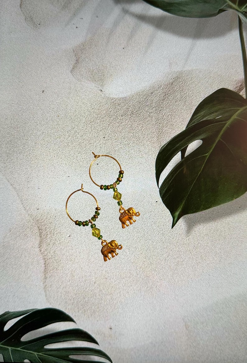Satta Hoop Earring Forest Green - Elk Accessories main image 1