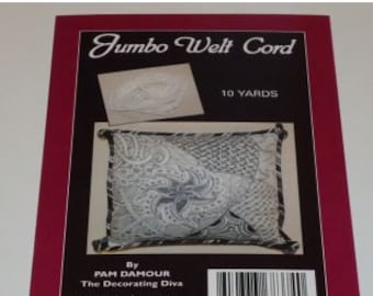 Cordón de ribete jumbo de 1/3" - 10 yardas