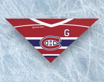 Montreal Canadiens Comfy Dog Bandana / Pet Bandana / Hockey Pet Accessories / NHL Pet Wear / Pet Hockey Jersey