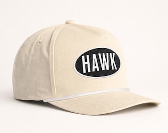 The Hawk Golf Hat / Golf Rope Hat / Golf Snapback Hat / Embroidered Golf Hat / Golf Dad Hat / Golf Apparel / Golf Gift for Men