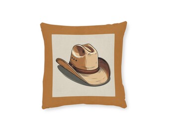 Western Cowboy Pillow: Jean LaTasse Design Faux Suede Ranch Decor