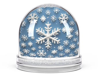 Winter Wonderland Schneekugel: Acryl Schneeflocken Dekoration