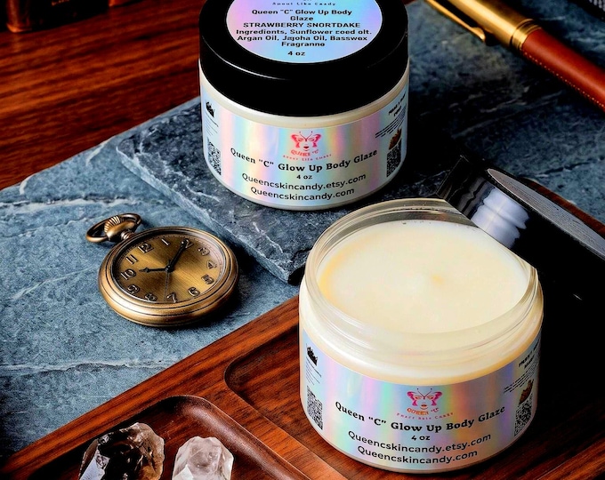 Men's Collection Glow Up Body Balm Glaze: Silky Glowing Skin Moisturizer - 4oz/8oz