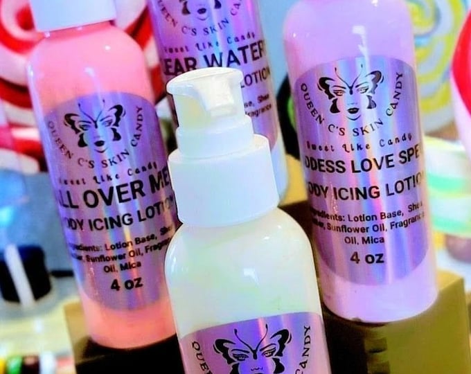 4-Piece Bundle Gift Set Body Icing Lotion 8oz & 4oz (over 70 scents available) |Hand Lotion| Nourishing Body Cream| Dry Skin Moisturizer