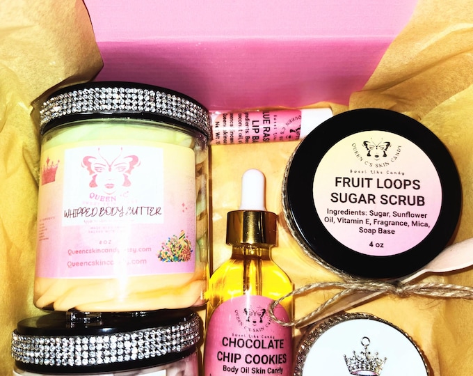 Spa Gift Box Variety Set includes 7 surprise Items |Spa Gift Box| Relaxation Gift Set| Self Care Package| Bath & Body Gift | Pamper Gift Set