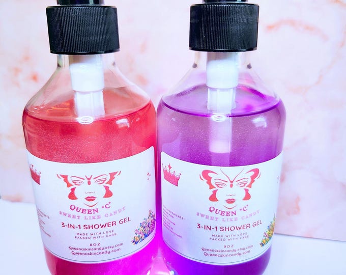 3-In-1 Shower Gel, Shampoo, Bubble Bath Skin Candy 8 oz