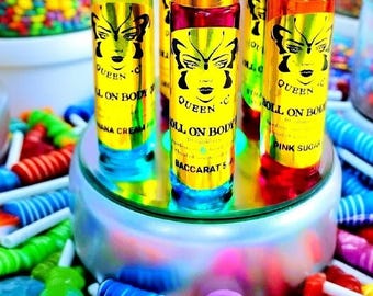 Roll-on Body Oil Skin Candy .34 oz perfume over 70 scents available |Spa Gift  Relaxation Gift Set, Self Care Package, Bath and Body Gift|